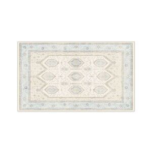 Ruggable -  3'x5' Washable Bridgerton Crown Affair Op Ivory/Blue